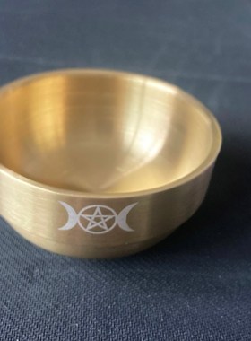 Altar Bowl Ritua Gold Plating Tableware Ceremony Moon Divina