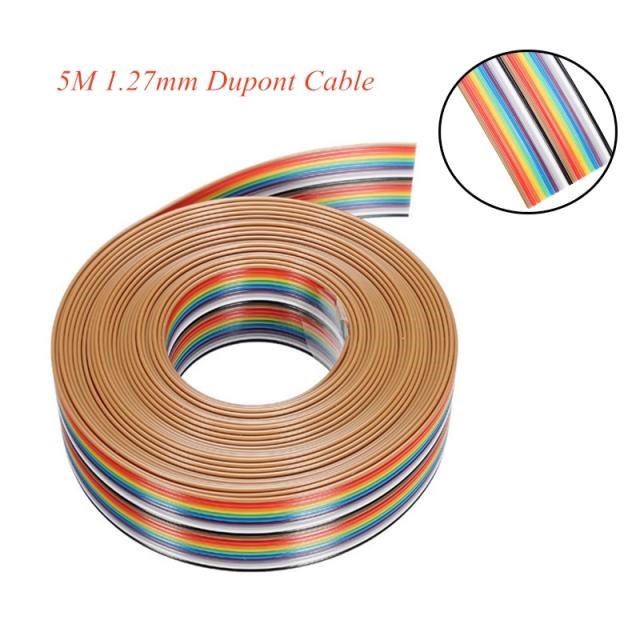 5M DuPont Lines Cables 20Pin Flat Cable 1.27mm Pitch 适用于