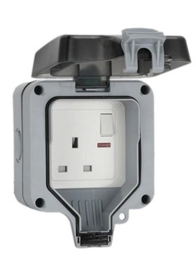 AC 250V IP66 Waterproof Outdoor Power Socket 13A Single Stan