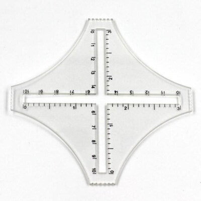 Acrylic Transparent Density Ruler Wool Sample Weaving Slide