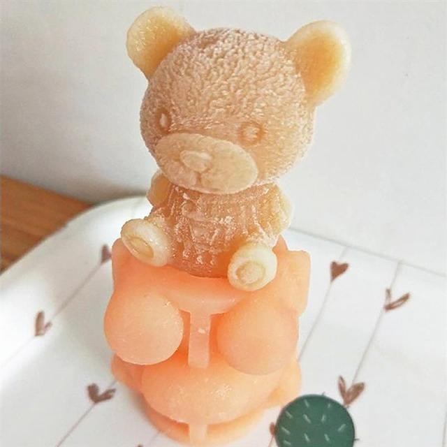 3D Ice Cube Maker Bear Shape Mould Tray Ice Cream DIY Tool I