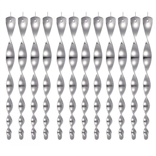 12pcs Outdoor Bird Repellent Rotating Rod Reflective Insect