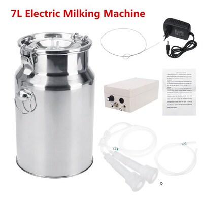 7L Electric Milking Machine for Cattle Goat Stainless Steel
