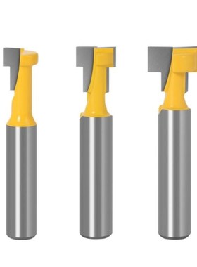 3pcs 8mm Shank T-Slot Cutter Router Bit Set Hex Bolt Key Hol