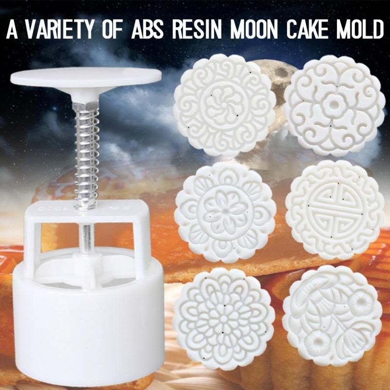 Flower Mooncake Mold DIY Hand Pressure Fondant Moon Cake Mou