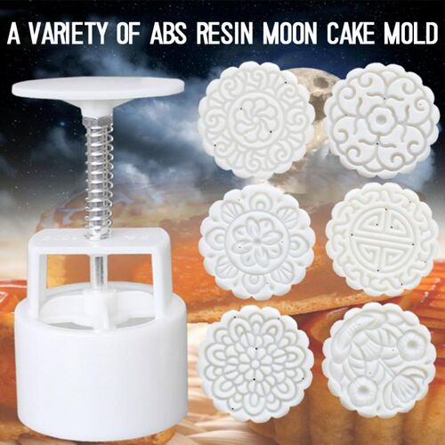 Flower Mooncake Mold DIY Hand Pressure Fondant Moon Cake Mou