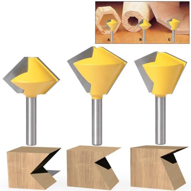 1/3pc 8mm handle six sided eight sided twelve sided mortise