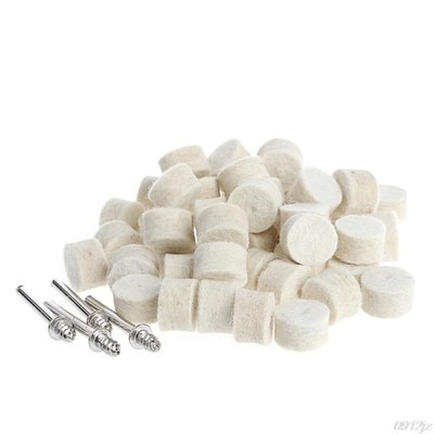 50 Pcs 13mm Wool Felt Polishing Buffing Wheel Grinding Pad +