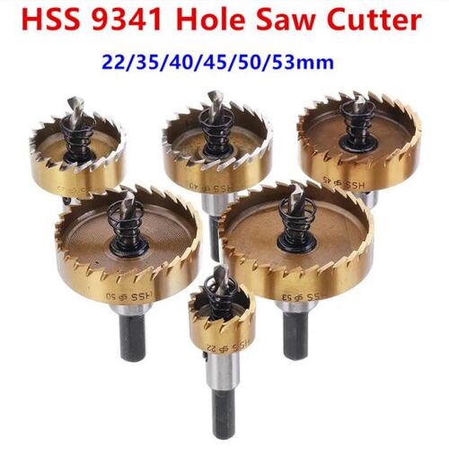 6Pcs Upgrad HSS 9341 Titanium Coated Metal Wood Drilling Hol