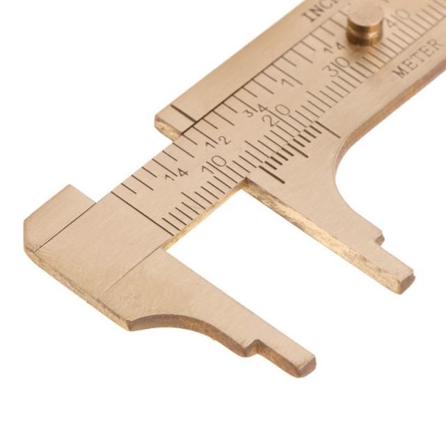 Mini Brass Sliding Gauge Vernier Caliper 80mm 3.25inch Pocke