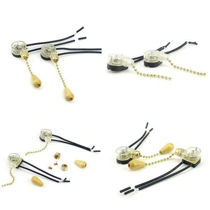 1Set Replacement Pull Cord Chain Switch Control Pull Cord Sw
