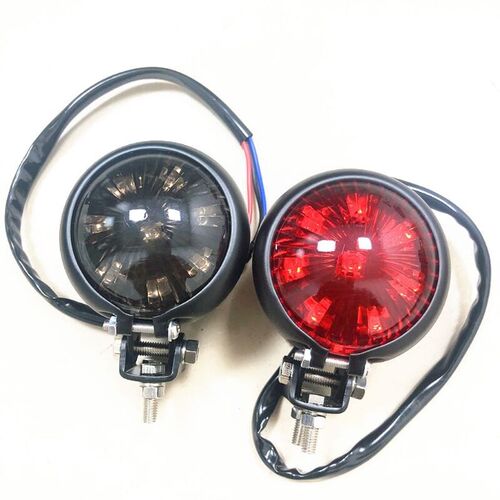 Motorcycle Red 12V LED Adjustable Cafe Racer Style Stop Tail