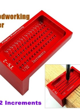 1/32 Increments Inch Hole Ruler Woodworking T-type Precision