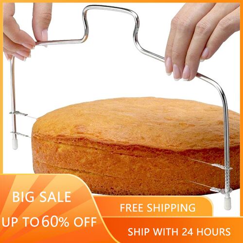 Double Wire Cake Cutter Slicer Adjustable 2/1  Line Stainles