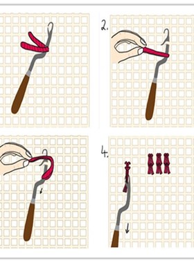 100x150cm Blank Rug Hooking Mesh Canvas Latch Hook Rug Makin