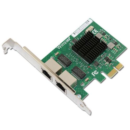 2 Port Gigabit Ethernet PCI-E X1 Card 10/100/1000Mbps Chipse