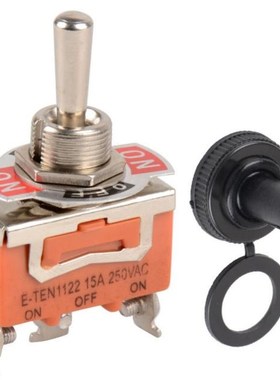 1Pcs Orange SPDT 3 Terminal ON/OFF/ON Toggle Switch Waterpro