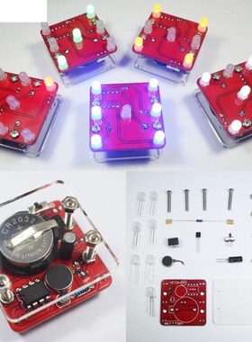DIY Swing Shaking LED Dice Kit With Small Vibration Motor Di