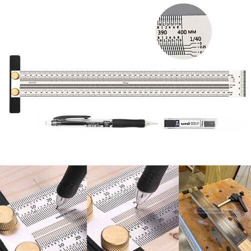 Woodworking Scribe ruler High-precision Scale Ruler Marking