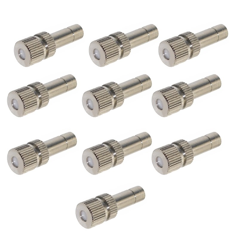 10Pcs Quick Pushing Metal Misting Nozzles Fogging Spray Spri