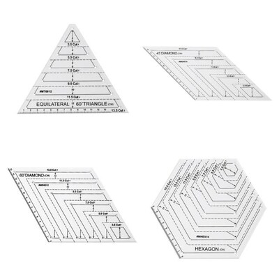 Transparent Quilting Sewing Patchwork Ruler Measuring Templa