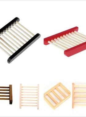 6 styles Soap Dish Tray Storage Natural Wood Soap Tray Holde