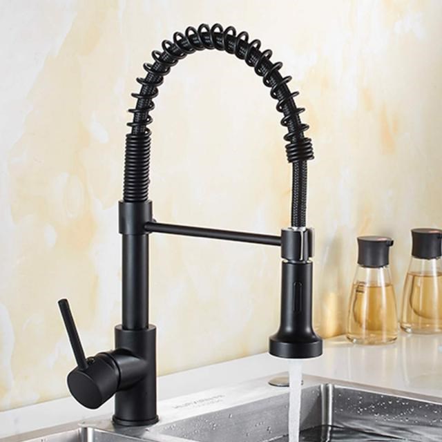 Brushed Brass Nickel Hot and Cold Kitchen Faucets Sink Fauce