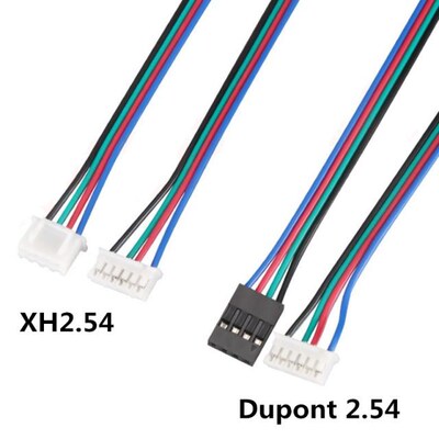 4PCS 3D Printer Motor Cable Connector 100CM HX2.54 4pin to 6