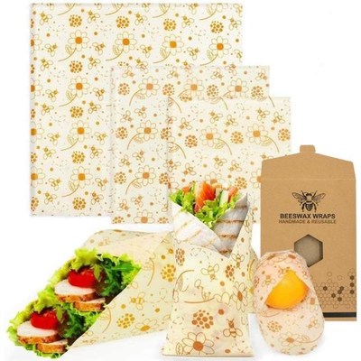 3pcs Beeswax Wrap Eco Friendly Sustainable Kitchen Wrap Orga