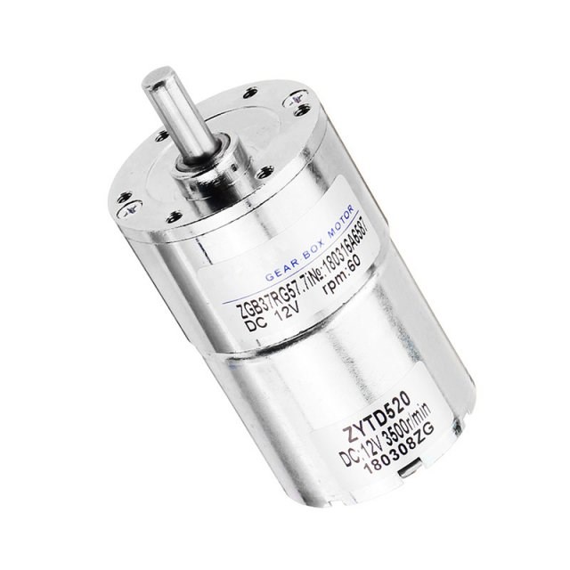 1Pcs ZGB37RG DC 12V 60rpm Reduction Motor DC Gear Motor 37mm