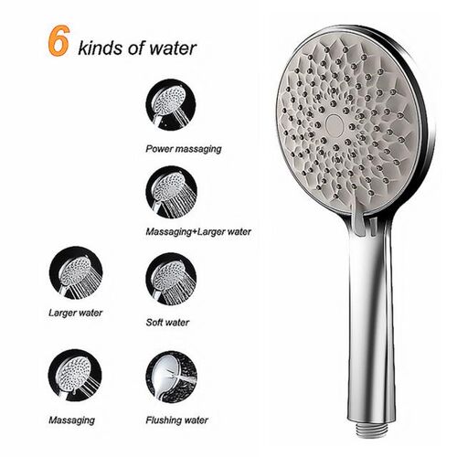 Bath Shower Head 6 Function And Rain Shower Head High Pressu