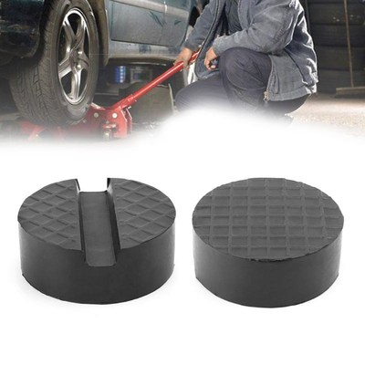 Black Car Jack Rubber Pad Anti-slip Rail Protector Support B