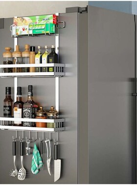 3 Tiers Refrigerator Storage Rack Shelf Cupboard Seasoning O