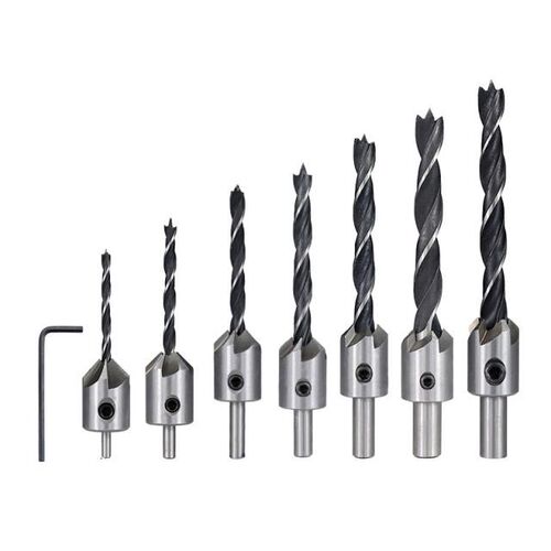 4Pcs/7Pcs Flute Countersink Drills HSS BitS countersunk head
