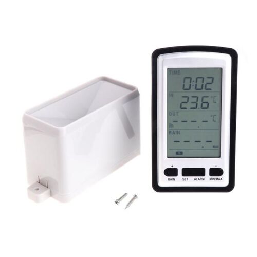 Electronic Wireless Rain Gauge Rain Meter Indoor Outdoor Dig