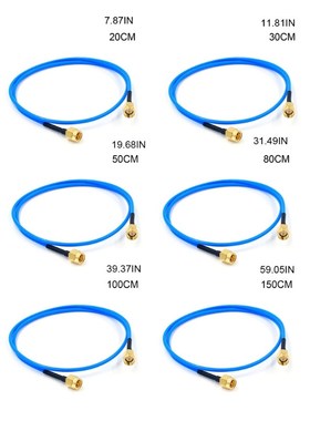 Straight RF Coaxial Cable RG405 Blue Cable Semi-rigid Flexib