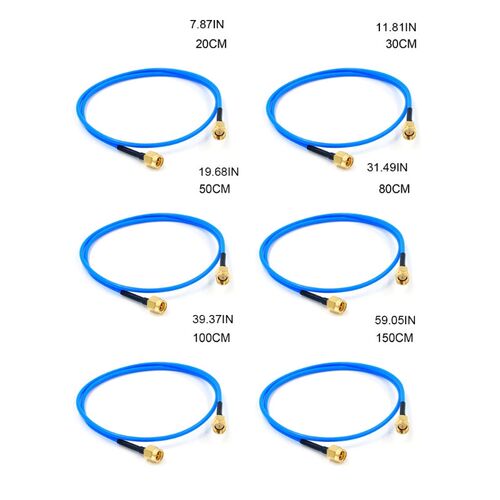 Straight RF Coaxial Cable RG405 Blue Cable Semi-rigid Flexib