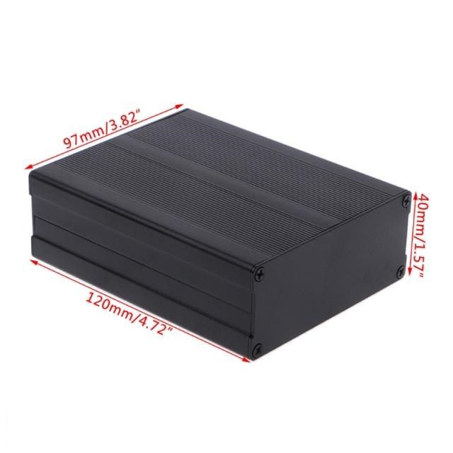 Aluminum Box Enclosure DIY Electronic Project Black Instrume