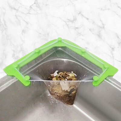 Multifunctional Triangle Drainage Rack Kitchen Sink Leftover