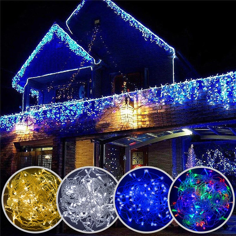 LED String Lights Waterfall Curtain Light String 5M Droop 0 电子元器件市场 外设配件 原图主图