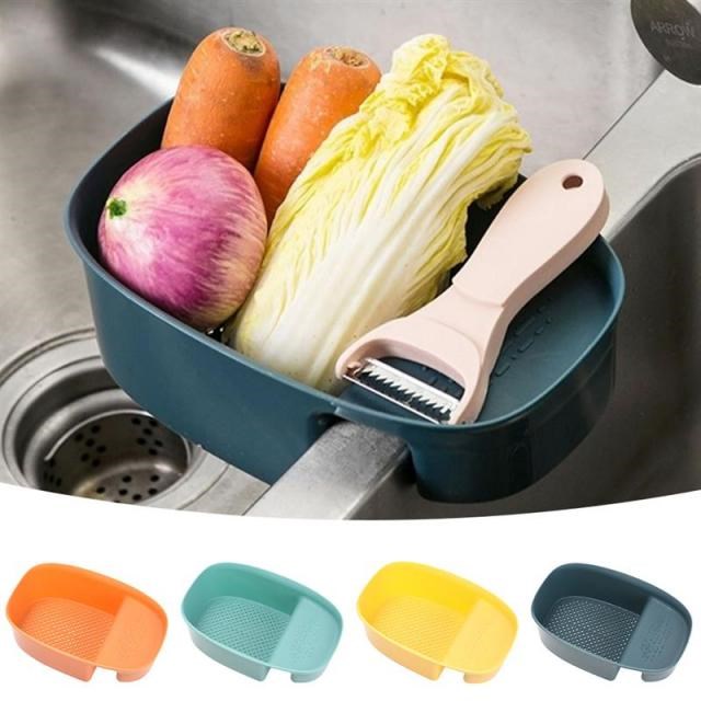 Hanging Sink Organizer Kitchen Tools Self Draining Rack Soap
