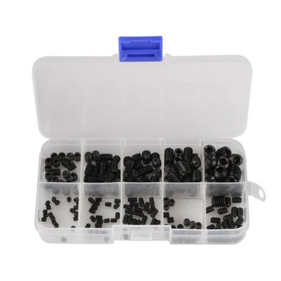200Pcs 304 Stainless Steel  M3/M4/M5/M6/M8 Grub Screws Hex S