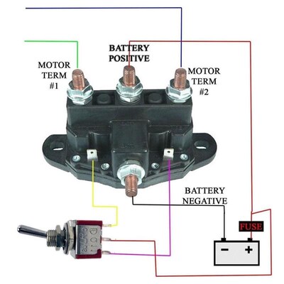 6 Terminals Reversing Polarity Contactor Relay Winch Motor R