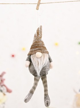 3Pcs Hanging Plush Christmas Gnome Tomte Nisse Decoration Sa