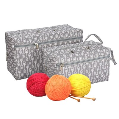 Yarn Storage Bag Organizer with Divider 适用于 Crocheting Kn