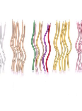 6 Pcs Threaded Candle Curved Spiral Cake Candle Flames Kids