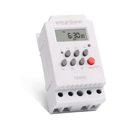 Mini Timer Switch Time Relay 12/24/220V DC Input 7 Days Prog