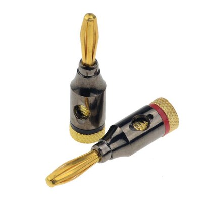 1pc Nakamichi 4mm Banana Plug Spiral Type 24K Gold Screw Ste