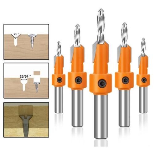 10mm Carbide Tip HSS Woodworking Countersink Drill Router Bi