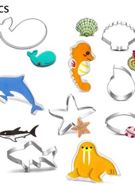 Ocean Creature Mermaid Cookie Cutters Set - 9 PCS Shark Cook